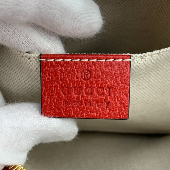 NIB Gucci GG Supreme & Red Leather Apple Shoulder Bag - Picture 12 of 15